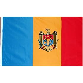 Moldova National Country Flag - 3 foot by 5 foot Polyester (New)