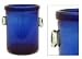 Blown glass ice bucket, 'Midnight Blue'