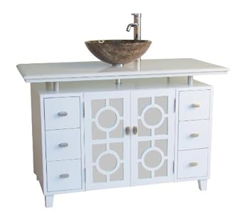 48" Contempary Vessel Sink Alipha Bathroom Vanity - HFZ181,Chans Furniture,HFZ181