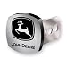 John Deere Logo Brushed Aluminum Hitch Plug
