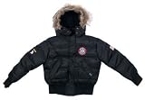 Kinder US N2B Polarjacke Jacke mit Fellkragen schwarz 158/164 Kinder US N2B Polarjacke Jacke mit Fellkragen schwarz 158/164