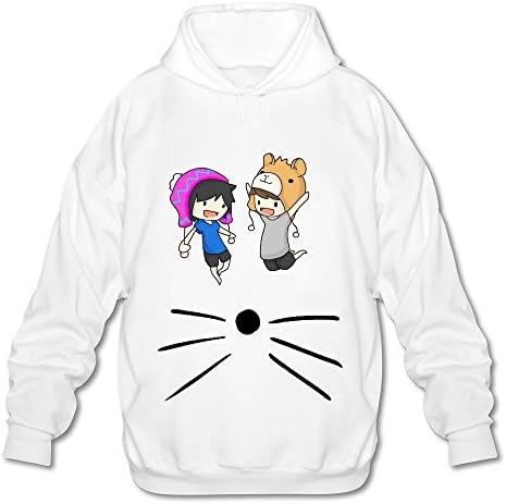 MJMY Men's Dan And Phil Cat Whiskers Hoodie L
