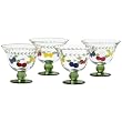 Villeroy & Boch French Garden Accessories 10-Ounce Footed Bowl, Set of 4 Glass