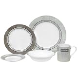 Corelle Lifestyles 20-Piece Dinnerware Set, Service for 4, Pewter
