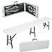 Portable Plastic 6' Folding BENCH WHITE - w/Steel Frame