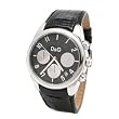D & G Sandpiper Chrono Ladies Black Dial Leather Strap DW0259