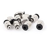 uxcell&reg; 10 Pcs 5mm Male Thread 4mm Push In Joint Pneumatic Connector Quick Fittings