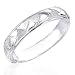 Sterling Silver Hard Bangle W/Laser Cut Bracelet 7