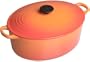 Le Creuset Enameled Cast-Iron 3-1/2-Quart Oval French Oven, Flame