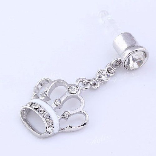 niceEshop(TM) Universal 3.5mm Crystal Crown Anti Dust Earphone Jack Plug Stopper for iPhone4/4s/5,iPod,iPad, HTC, Samsung S3 i9300/S4 i9500/N7100 etc