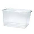 Iris Buckle Up Boxes Clear (60 qt.) (Set of 6)