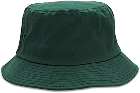 COTTON BLEND TWILL BUCKET HAT, Dark Green Large