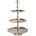 3 Tier Server with Elegant Beaded Edges - Stainless - Stores Flat