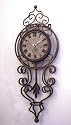 Old World Scrolled Tuscan Pendulum Iron Wall Clock