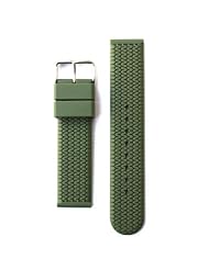22mm Army Green Rubber Silicone Tire Tread Replacement Watch Strap By Toscana