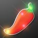 Light Up Chili Pepper Flashing Blinking LED Body Light Lapel Pins (25-Pack)
