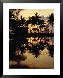 Sunset Over Khlong Phrang Hat, Trat, Thailand Photography Framed Art Poster Print by Richard Nebesky, 25x31