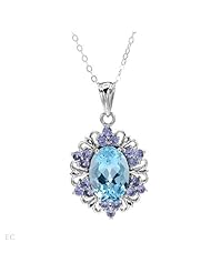 Genuine Morne Rouge (TM) Necklace. 8.76 Ctw Topaz Sterling Silver Necklace - Material/Stone: Topaz. 7 grams in weight and 16 inches in length. 100% Satisfaction Guaranteed.
