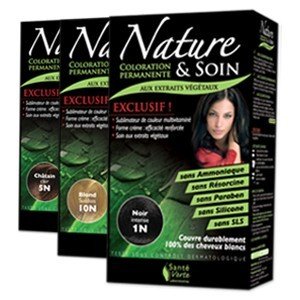  Santé verte - Nature  &  soin Noir Intense 1N sans ammoniaque, sans paraben, sans silicone et sans résorcine