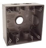 Raco 5345-0 Two-Gang 5-3/4-Inch Outlets Weatherproof Box, Gray