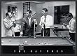 Rat Pack Shooting Pool Art Prin Poster Dry Mounted Wood Framed, 24x36..