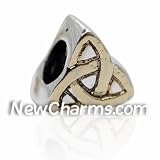 Celtic Trinity Symbol Triquetra European Bead Pandora Style