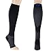 OrthoSleeve FS6+ Compression Foot & Leg Sleeve (1 Pair) for Plantar Fasciitis, Heel Pain, Achilles Tendonitis, Shin Splints, Venous Insufficiency and Leg Cramps (X-Large, Black)