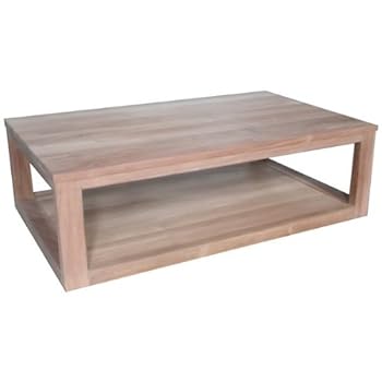 Table basse rectangle, 2 plateaux, 115cm