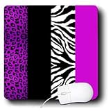Janna Salak Designs Prints and Patterns - Purple Black and White Animal Print - Leopard and Zebra - Mouse Pads
