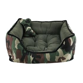 Puppia PUAH210CALG Bed - Battlefield Camo - Large