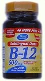 B-12 500 Mcg Sublingual Dots, 240 Lozenges