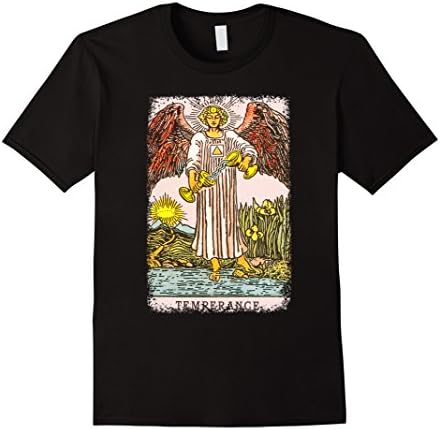 Men's TAROT CARD SHIRT Temperance Small Black
