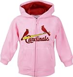 St. Louis Cardinals -Girls 7-16- Pink Zip Front Hooded Sweatshirt