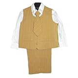 Boy Christmas Suit Outfit - Wedding Boys Suit Gold Caramel (Size 2 to 8) Holiday Suit