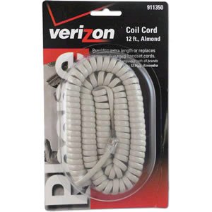 New Jasco 25 Pack 12 Feet Long Almond Handset Cord Telephone Accessories Practical Affordable