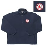 Boston Red Sox MLB Glacier Fleece Pullover Sweatshirt (Navy Blue)-(2X-Large)