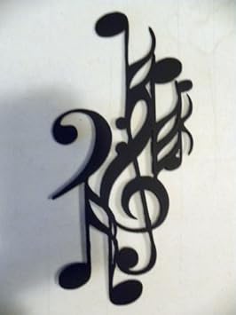 Music and Notes Art Deco Metal Wall Art Home Decor