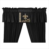 Bundle-45 New Orleans Saints Drapes and Valance (2 Pieces)
