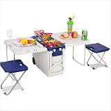 Multi-Function Rolling Cooler / Table with Chairs Color: Red