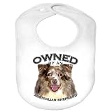 41KX Ev1xkL. SL160  Australian Shepherd Owned Organic Cotton Infant Baby Bib