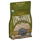 Lundberg Family farms Organic brown Long grain Rice 1lb standup pouches nogmo (073416003064)