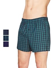 3 Pack Authentic Pure Cotton Assorted Boxers