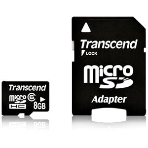 Transcend TS8GUSDHC6E 8GB microSDHC Class 6 Flash Memory Card
