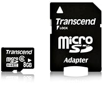 Transcend  8 GB microSDHC Class 6 Flash Memory Card TS8GUSDHC6E [Amazon Frustration-Free Packaging]