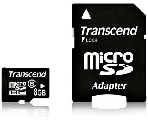 Transcend 8 GB microSDHC Class 6 Flash Memory Card TS8GUSDHC6E