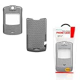 Valor (Carbon Fiber) Snap-On Case For Motorola V3 / V3C Razr Cellular Phone + 12V Rapid Car Charger