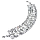 Ileana Creations Dazzling White Swarovski Crystals Retro Bracelet