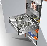 Blum Tandembox Interior Roll Out Slides B Height Narrow Wall Boxside 550mm (21 5/8) 100# Class Full Extention Kit Grey