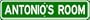 ANTONIO ROOM SIGN - Personalized Gift Boy or Girl, Aluminum