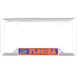 Florida Gators White Plastic License Plate Frame